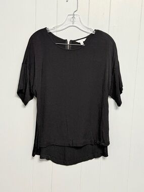 #7)  Lost April Black short sleeve top With back zipper closure
